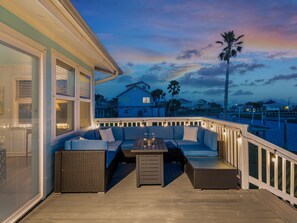 Furnished Balcony, Nighttime