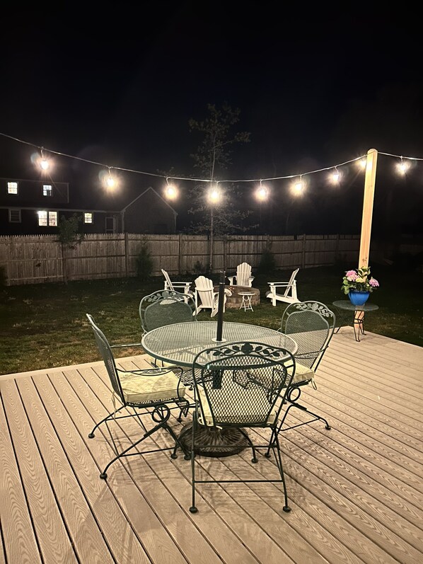 Large deck with BBQ grill