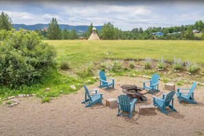 Shared wood fire pit