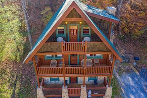 Drone view of A Beary Nice Cabin, a 2 bedroom cabin rental located in Pigeon Forge