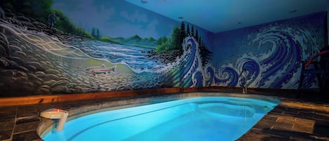 Indoor pool at Make A Splash, a 2 bedroom cabin rental located in gatlinburg