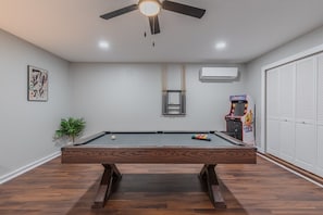 Game room with pool table