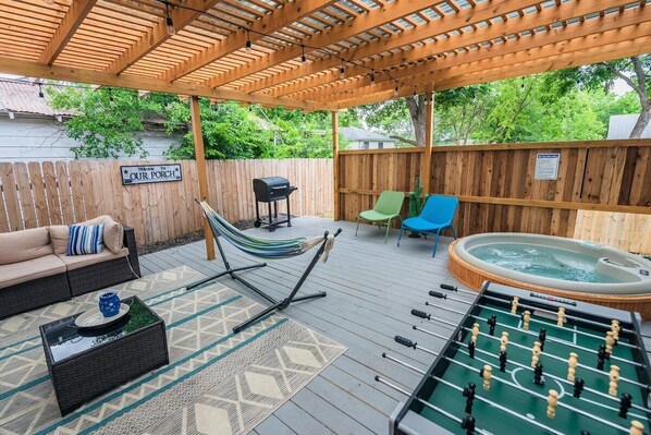 Relaxing patio area