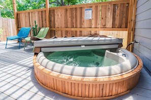 Relaxing hot tub area