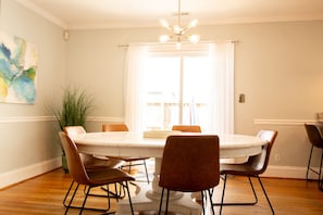 Beautiful dining area walks out to another backyard dining area!