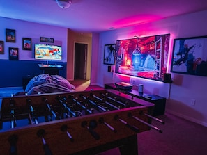 Arcade and 100 inch Home Theater Screen