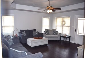 Living room from hallway to bedrooms