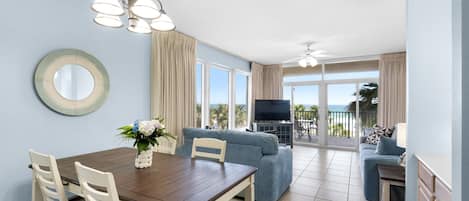 View of the Gulf from living and dining area