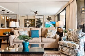 The sofa seamlessly converts into a pull-out bed, offering a comfortable haven for a rejuvenating night's sleep.