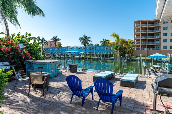 Waterfront views. Adirondack chairs for relaxing in comfort