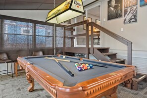 Enclosed Sunroom with Pool Table | Fun for the whole family!