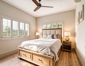 Queen Bedroom #1 | Representative Interior. Décor / Finishes May Vary.