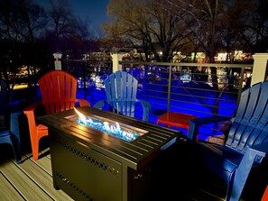 Enjoy a gorgeous evening, complete with fireside chat!