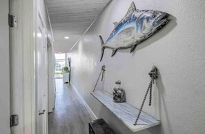 Drop your phone, keys or bag at the door on this great landing space!
