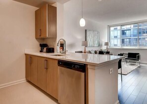 Full Kitchen with Stainless Steel Applia