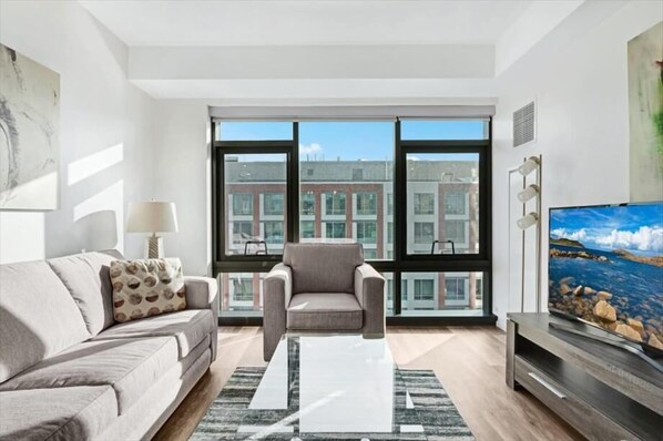 Downtown/South End Boston 1 Bedroom Living Room