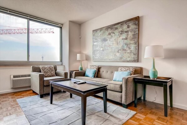 Jersey City 1 Bedroom Living Room