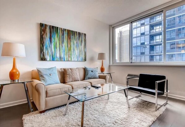 Jersey City 1 Bedroom Living Room