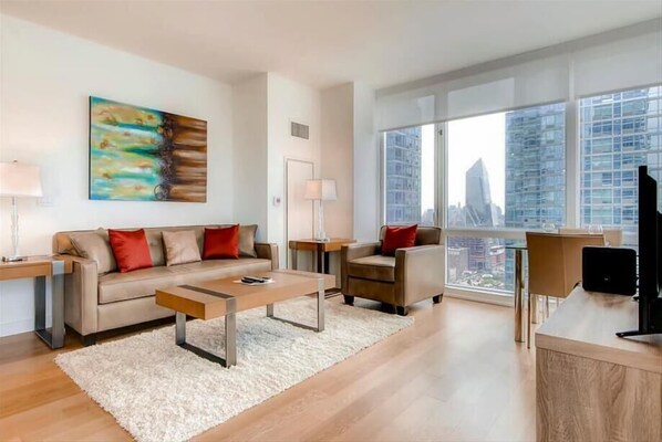 Midtown West New York 1 Bedroom Living Room