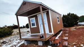 Each cabin is private and not connected to any other building. 