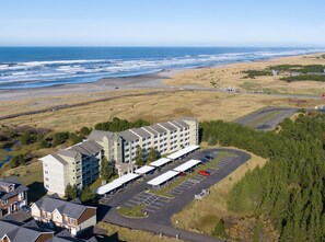 The condo is right on the beach and a short walk to town!