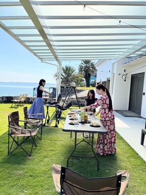 雨でもBBQが楽しめます