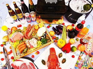 BBQ ingredients & all you can drink