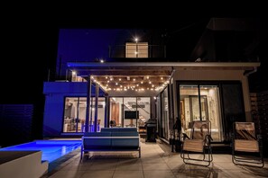 Terrace at night