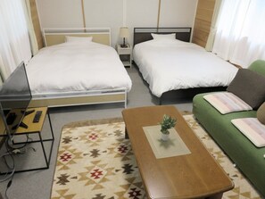 Second-tier bedroom and living room