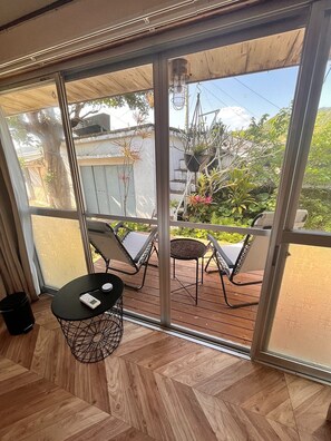 Terrace facing the bedroom