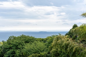 Hatsushima can be seen in the distance