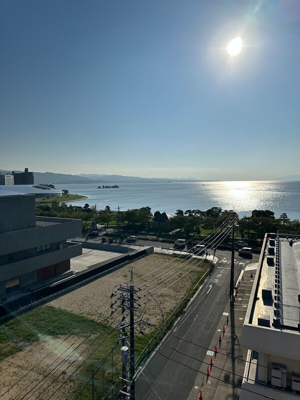 Vue sur la plage ou l’océan