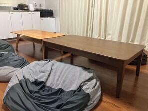 2 low tables in the living room