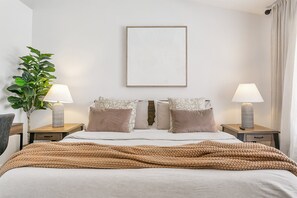 Serene escape: Master bedroom tranquility in vibrant Las Vegas.