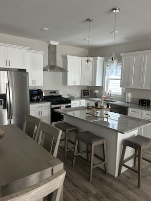 Fully stocked kitchen