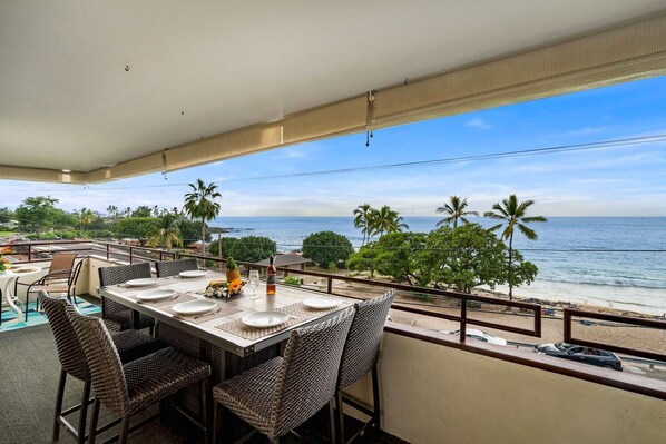 Great location to take in the view. End unit, extra large lanai.