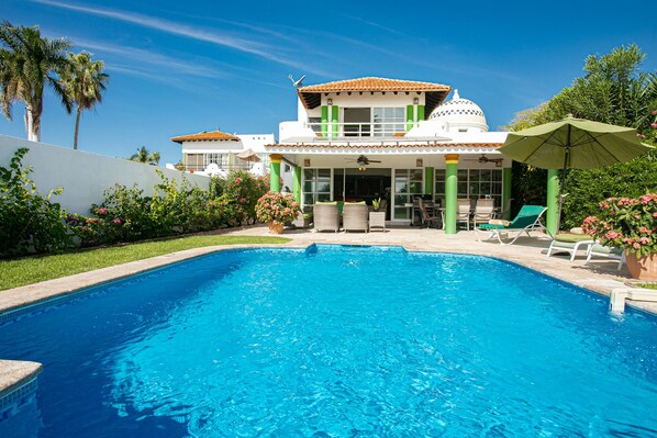 Backyard pool area