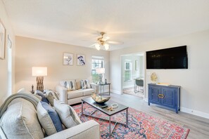 Living Room | Smart TVs | Free WiFi | Central A/C & Heating | 1st Floor