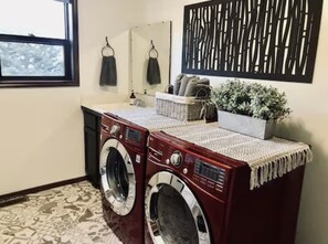 Upper level laundry
