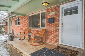 Seating area on the front porch