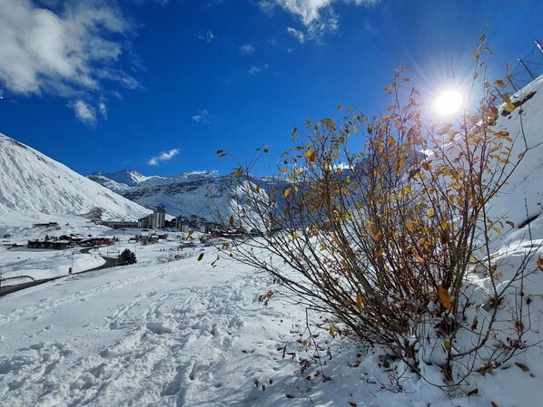 Cloud, Sky, Snow, Plant, Natural Landscape, Mountain, Slope, Sunlight, Tree, Freezing