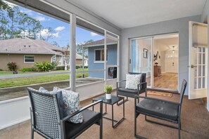 Back Patio Area With Access From The Master Bedroom & Dining Room | Recently Fenced Back Yard