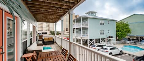 The large deck is a great place to enjoy your morning coffee!