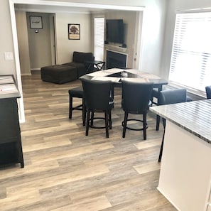 Kitchen with dining room table