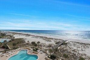 Pool and beach views