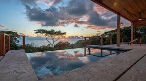 Sunset year-round with the expansive ocean view from your private pool