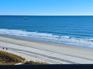 Shrimp Boat passing by ~ View from the Balcony (1)
