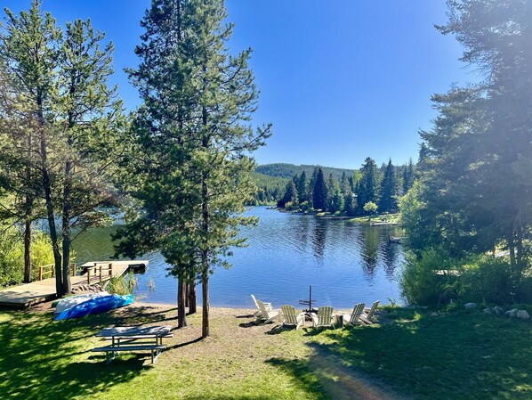 Your breathtaking view of Osprey Lake from the privacy of your upper deck.