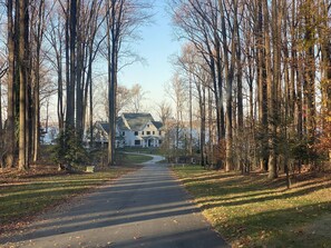 Road view of house