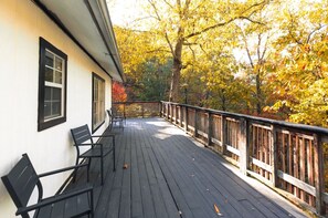 Side view of front porch